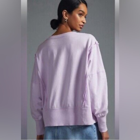 Anthropologie Pilcro loose fit cut blouse small eyelet - Picture 3 of 6